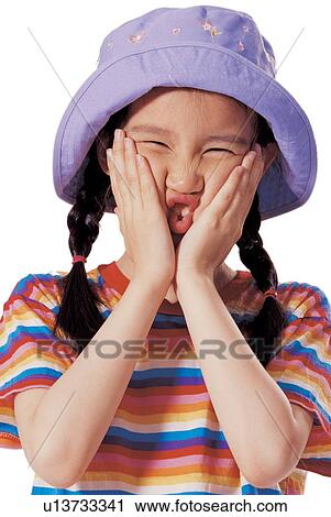 Stock Image - asian ethnicity, child, background, 5-6 years. Fotosearch