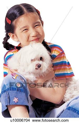 smiling, holding, care, girl, pet, expression, dog View Large Photo Image Picture - smiling, holding, care, girl, pet, expression, dog. Fotosearch