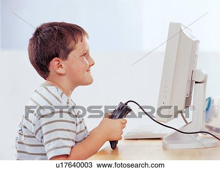 boy, brown hair, carefree, casual View Large Photo Image Stock Image - boy, brown hair, carefree, casual. Fotosearch