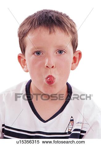 Stock Photography - boy, brown hair, carefree, casual. Fotosearch