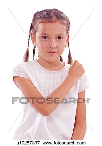 Stock Photo - braid, brown hair, carefree, casual. Fotosearch