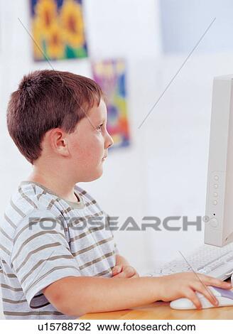 brown hair, boy, carefree, casual View Large Photo Image Stock Image - brown hair, boy, carefree, casual. Fotosearch