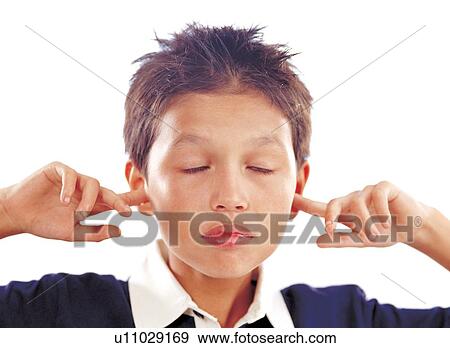 Stock Photo - childhood, one person, emotion, clipping path, close-up, human cutouts. Fotosearch