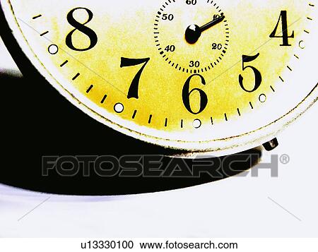 Stock Image - Clock, Indoor, Close-Up, Alarm Clock. Fotosearch