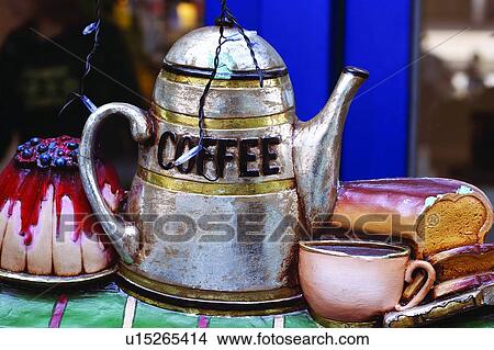 Picture - Steel, Cup, Nostalgia, Tea, Dessert, Close-Up. Fotosearch