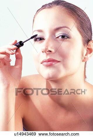 attractive, beautifying, beautiful, applying View Large Photo Image Stock Photo - attractive, beautifying, beautiful, applying. Fotosearch