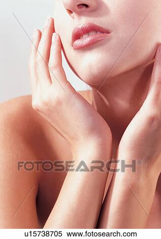 Stock Photography - attractive, beautifying, beautiful, applied. Fotosearch
