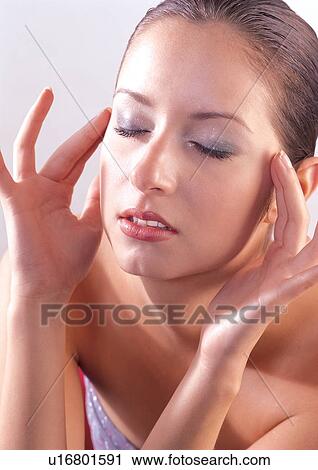 Stock Image - beautiful, beauty treatment, beautifying, attractive. Fotosearch