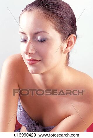 Stock Photo - beautiful, beauty treatment, beautifying, attractive. Fotosearch