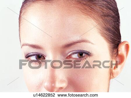 Stock Image - beautiful, bright eyes, beauty treatment, attractive. Fotosearch