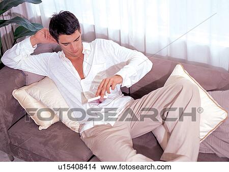 Picture - book, brown hair, casual. Fotosearch