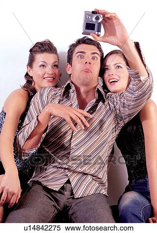 brown hair, casual clothing, cheerful View Large Photo Image Stock Photography - brown hair, casual clothing, cheerful. Fotosearch