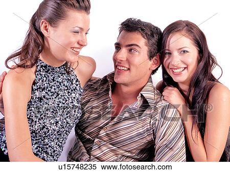 Stock Photography - group, male, fashion, female, young man. Fotosearch