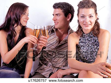 model, friends, cheerful, male, drink, brown hair, lifestyle View Large Photo Image Stock Photo - model, friends, cheerful, male, drink, brown hair, lifestyle. Fotosearch