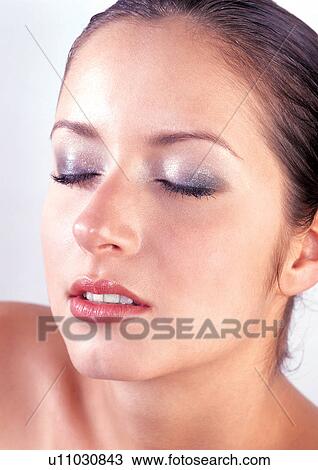 posing, beauty treatment, attractive, facial, brown hair View Large Photo Image Stock Image - posing, beauty treatment, attractive, facial, brown hair. Fotosearch