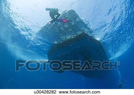 Divers returning to dive boat, Reefmaster, blue background, Egyptian Red Sea 30-9-07 View Large Photo Image Stock Image - Divers returning to dive boat, Reefmaster, blue background, Egyptian Red Sea 30-9-07. Fotosearch