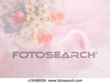 plant, flower, rose, daisy, vase, heart shaped View Large Photo Image Picture - plant, flower, rose, daisy, vase, heart shaped. Fotosearch