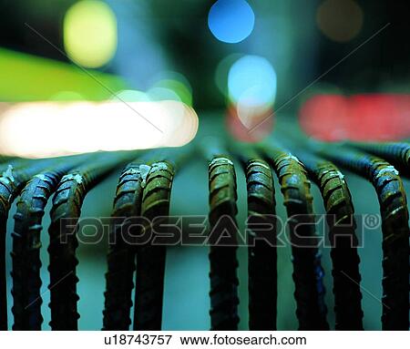 Stock Photo - Bent, Building Structure, Close-Up, Focus On Foreground. Fotosearch