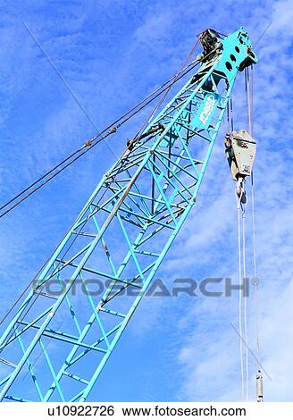 Blue, Cable, Cloud, Crane, Day View Large Photo Image Stock Photograph - Blue, Cable, Cloud, Crane, Day. Fotosearch