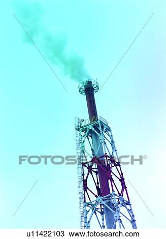 Blue, Chimney, Clear Sky, Day, Equipment View Large Photo Image Stock Image - Blue, Chimney, Clear Sky, Day, Equipment. Fotosearch