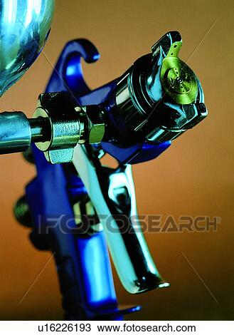 Stock Image - Close-Up, Colored Background, Instrument, Industry, Lever, Equipment. Fotosearch