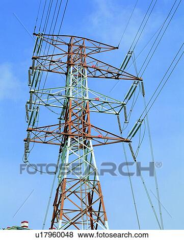 Electricity Pylon, Equipment, Sky, Metallic, Electricity View Large Photo Image Stock Photo - Electricity Pylon, Equipment, Sky, Metallic, Electricity. Fotosearch