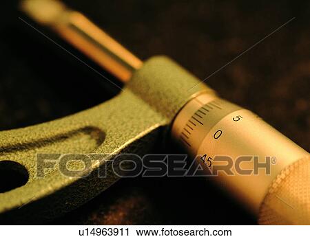 Stock Image - Measuring Tool, Vernier Caliper, Number, One Object. Fotosearch