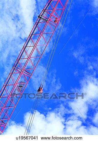 Stock Image - Mechanical, Day, Vehicle, Machinery, Crane, Engineering, Industrial Equipment. Fotosearch