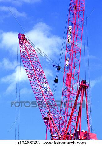 Stock Image - Mechanical, Industrial Equipment, Crane, Day, Instrument, Metal. Fotosearch