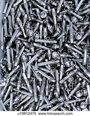 Stock Photography - Spiral, Black And White, B&W, Equipment, Metallic, Ideas. Fotosearch