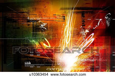 Digital image of an abstract explosion View Large Photo Image Picture - Digital image of an abstract explosion. Fotosearch