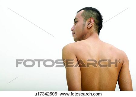 Stock Photograph - Bare Chest, Expressions, Asian Ethnicity. Fotosearch