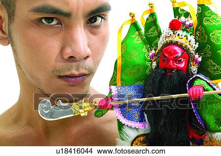 Picture - Leisure Activity, Puppet, Head And Shoulders, Lifestyles, Showing. Fotosearch