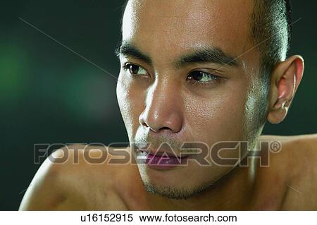 Stock Photography - Leisure Activity, Shaved Head, Semi-Dress. Fotosearch
