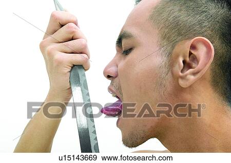Stock Photo - Men, Power, Sword, One Young Man Only, Pride. Fotosearch