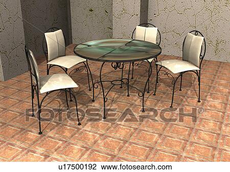 Stock Image - comfort, establishment, contemporary, molded, table, business, fashionable. Fotosearch