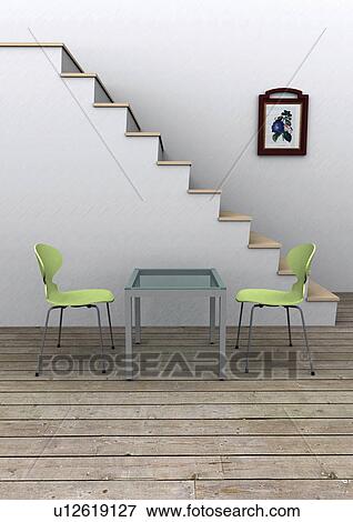 Stock Photo - indoor, furniture, urban scene. Fotosearch