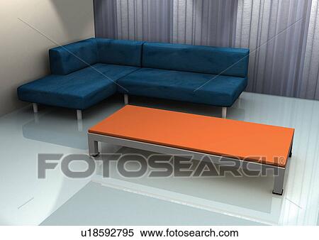 Stock Photography - indoor, furniture, urban scene. Fotosearch