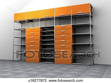 Stock Image - indoor, furniture, white background. Fotosearch