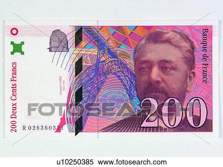 Stock Photography - bill, cash, currency, business, France, franc. Fotosearch