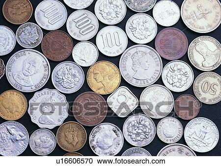 Stock Image - commerce, cash, currency, business, silver, golden. Fotosearch