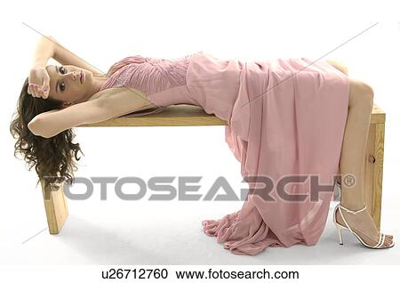 Stock Image - Portrait of a fashion model posing. Fotosearch