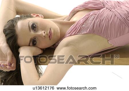 Stock Photograph - Portrait of a fashion model posing. Fotosearch