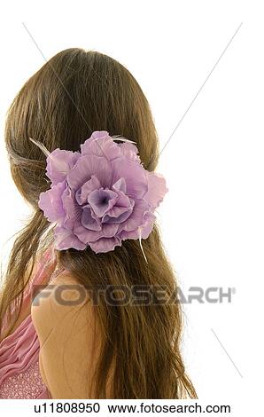 Stock Image - Rear view of a fashion model. Fotosearch