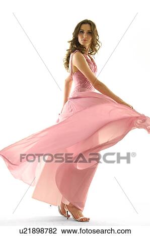 Stock Image - Side profile of a fashion model posing. Fotosearch