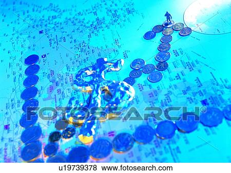 Stock Photo - indoor, money, cash, light, shadow, sign. Fotosearch