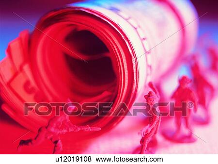 Stock Photo - indoor, money, cash, toy, soldier, light. Fotosearch