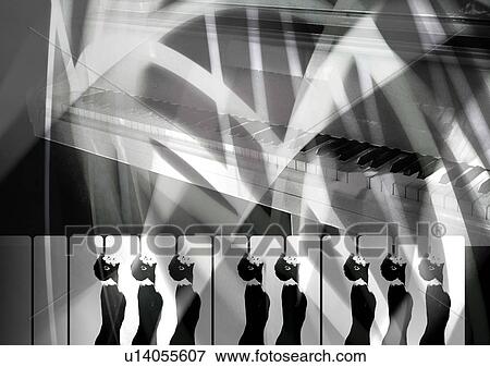 Side profile of a woman superimposed on piano keys View Large Photo Image Stock Photo - Side profile of a woman superimposed on piano keys. Fotosearch