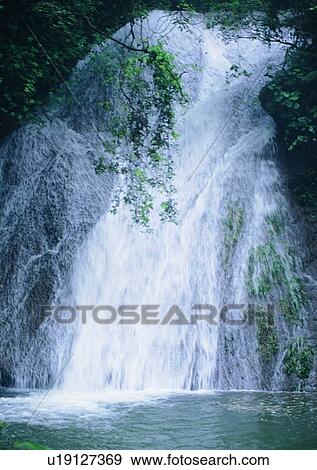 nature, sky, cloud, mountain, tree, waterfall View Large Photo Image Stock Photo - nature, sky, cloud, mountain, tree, waterfall. Fotosearch