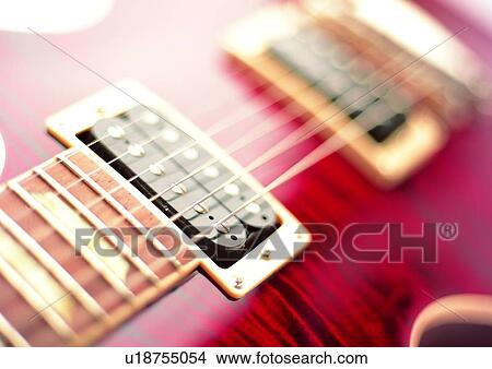 Picture - Close-Up, Cut Out, Electric Guitar, Indoor. Fotosearch